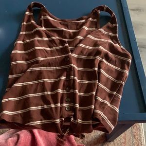 Small American Eagle tie and button tank top, never been worn, soft material